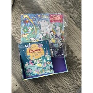 Usborne‎ Book and Jigsaw Puzzle Dinosaurs & Unicorns 100 Pieces NEW